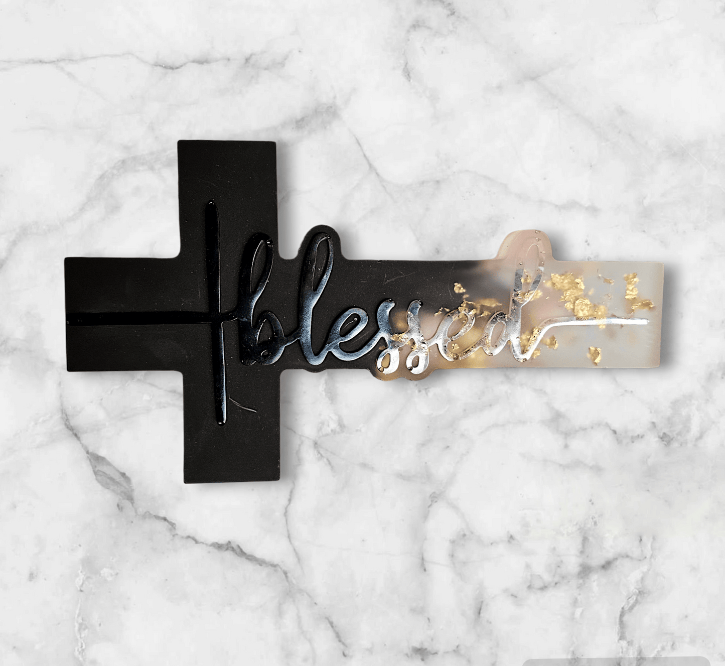 Faith/ Blessed handmade resin cross - VJ Designs