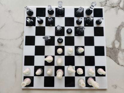 Custom Handmade Resin Chess Set – Unique Artistic Game Board - Chess set - VJ Designs