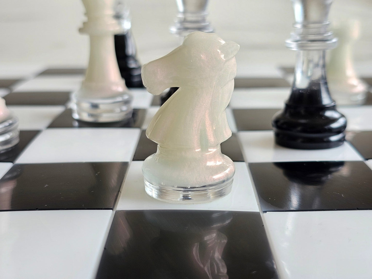 Custom Handmade Resin Chess Set – Unique Artistic Game Board - Chess set - VJ Designs