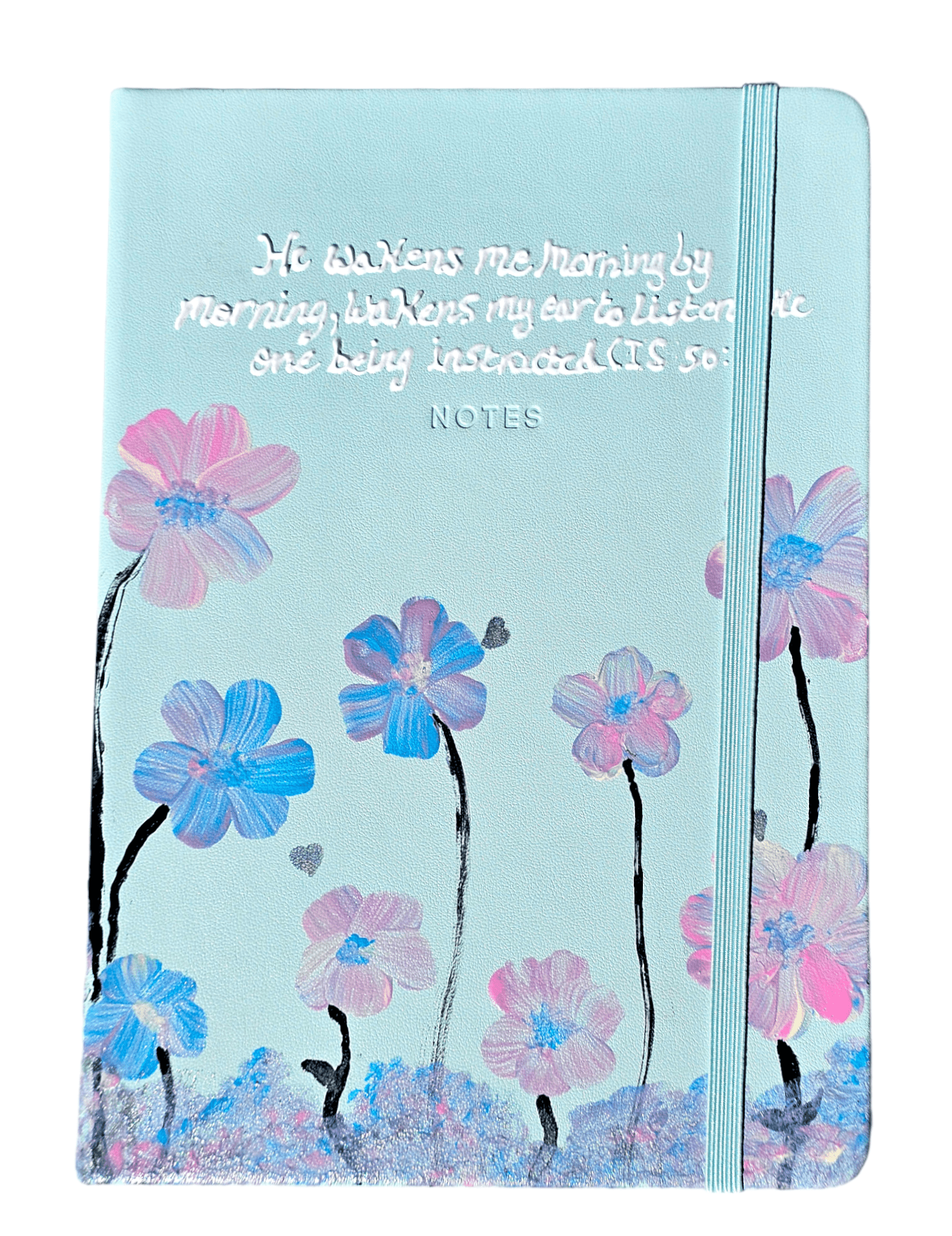 Personalised hand-painted mint green journal - Journal - VJ Designs