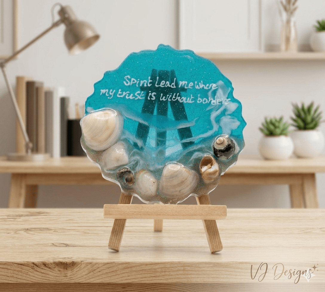 Personalised ocean-themed desk decor - VJ Designs