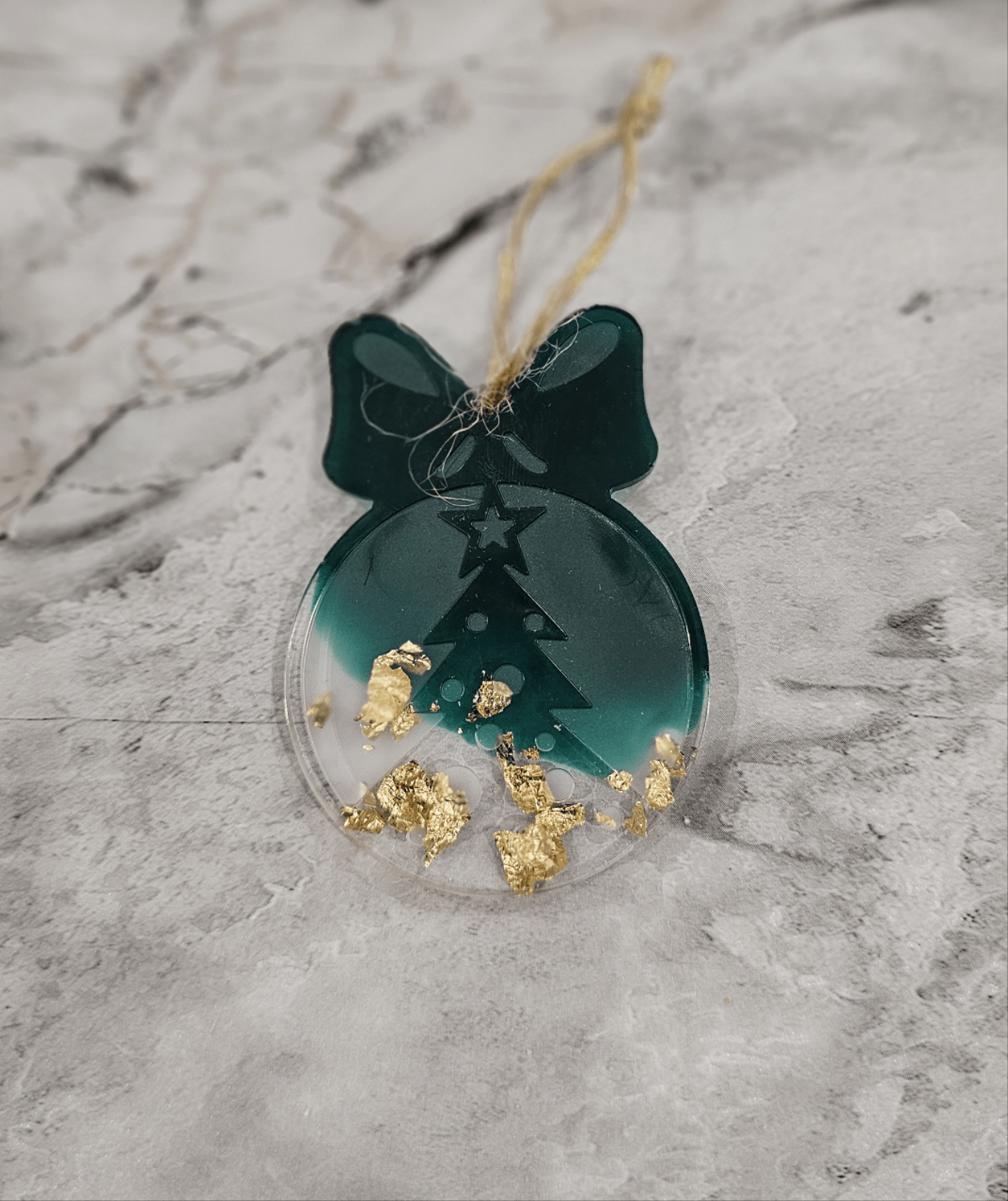 Personalised handcrafted tree ball ornament - VJ Designs