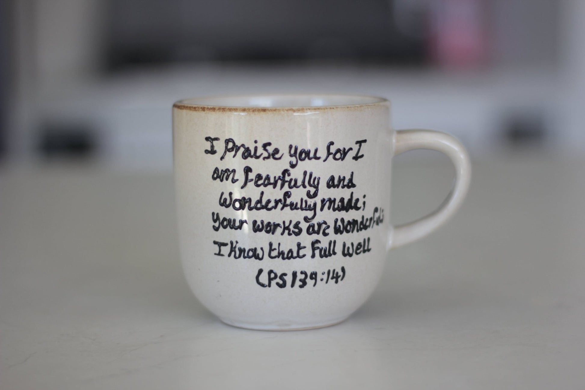 Personalised hand-painted butterfly mug - VJ Designs