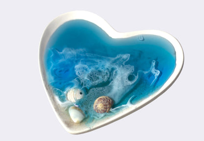 Personalised handmade Ocean-themed jewellery tray/ small plate - serving tray set - VJ Designs
