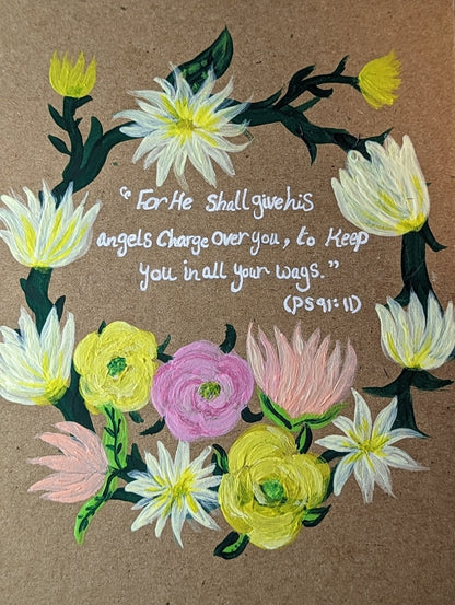 Personalised hand-painted white flower crown journal - Journal - VJ Designs