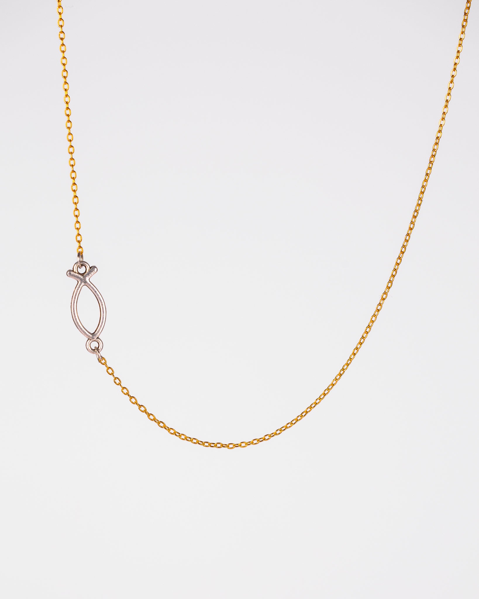 Handmade gold-plated Christian fish necklace - Necklace - VJ Designs