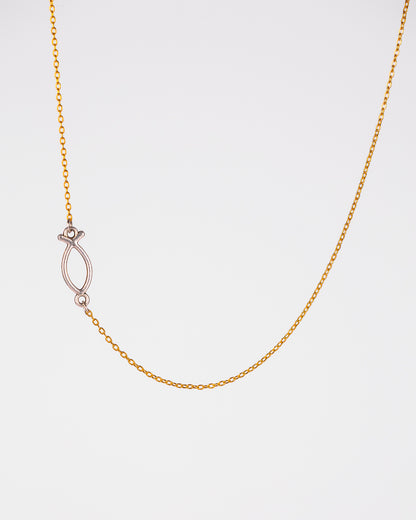 Handmade gold-plated Christian fish necklace - Necklace - VJ Designs