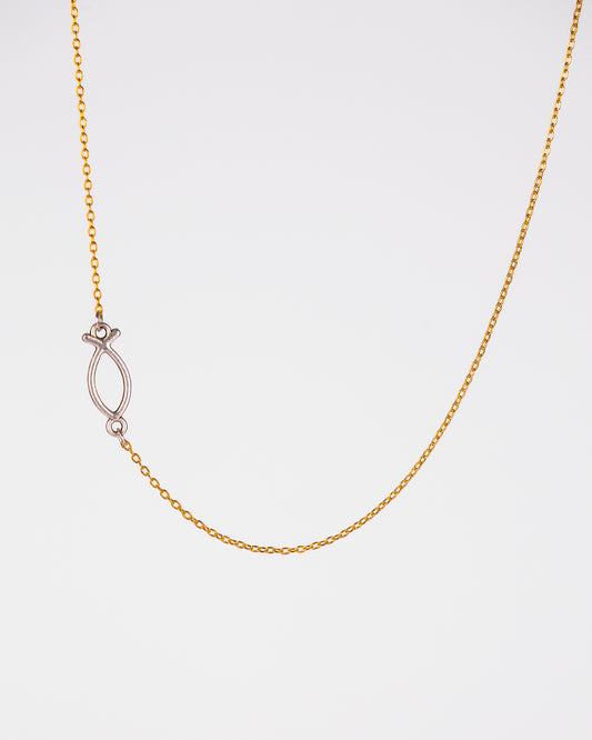 Handmade gold-plated Christian fish necklace - Necklace - VJ Designs