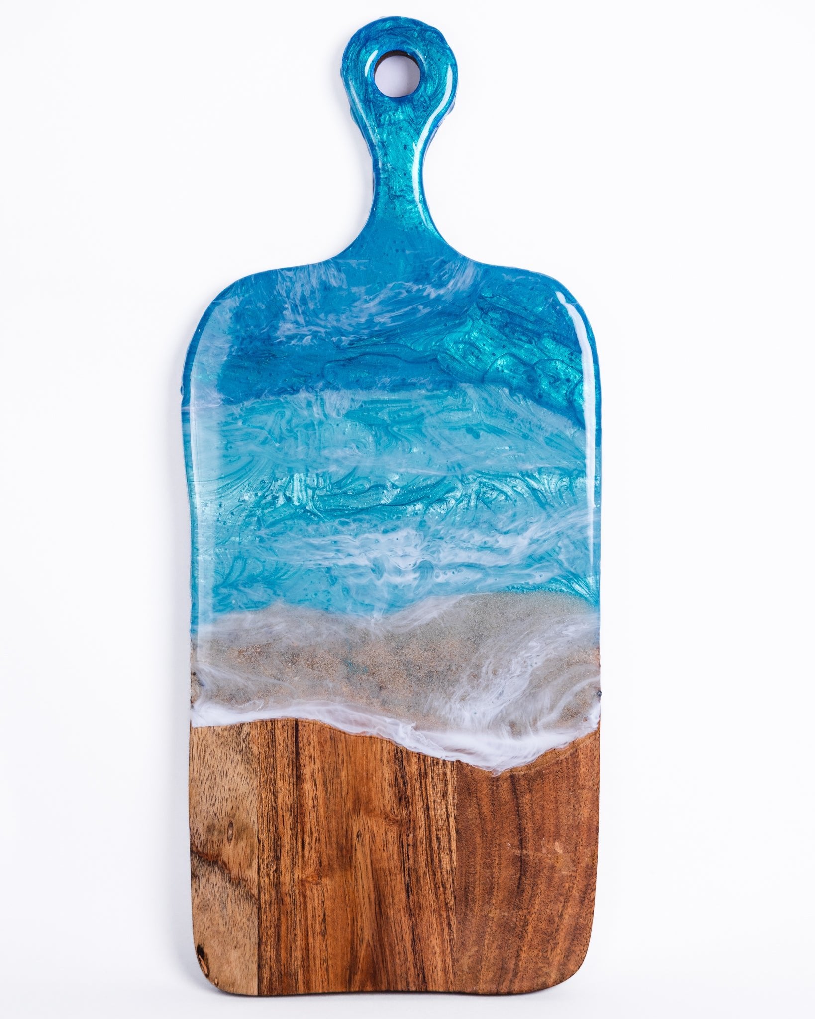 Personalised Ocean Resin Grazing Board & Coaster Set | Handmade Coastal Gift Australia - Grazing board - VJ Designs