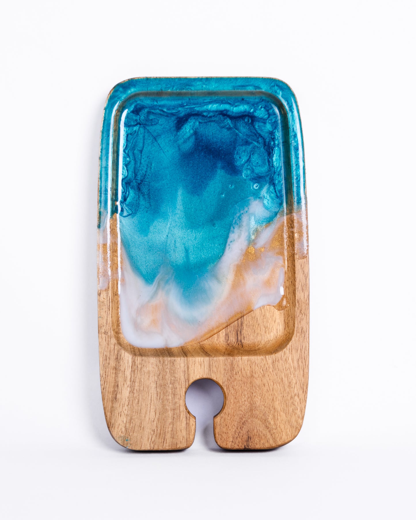 Personalised ocean-themed small grazing board and wine glass holder - Grazing board - VJ Designs