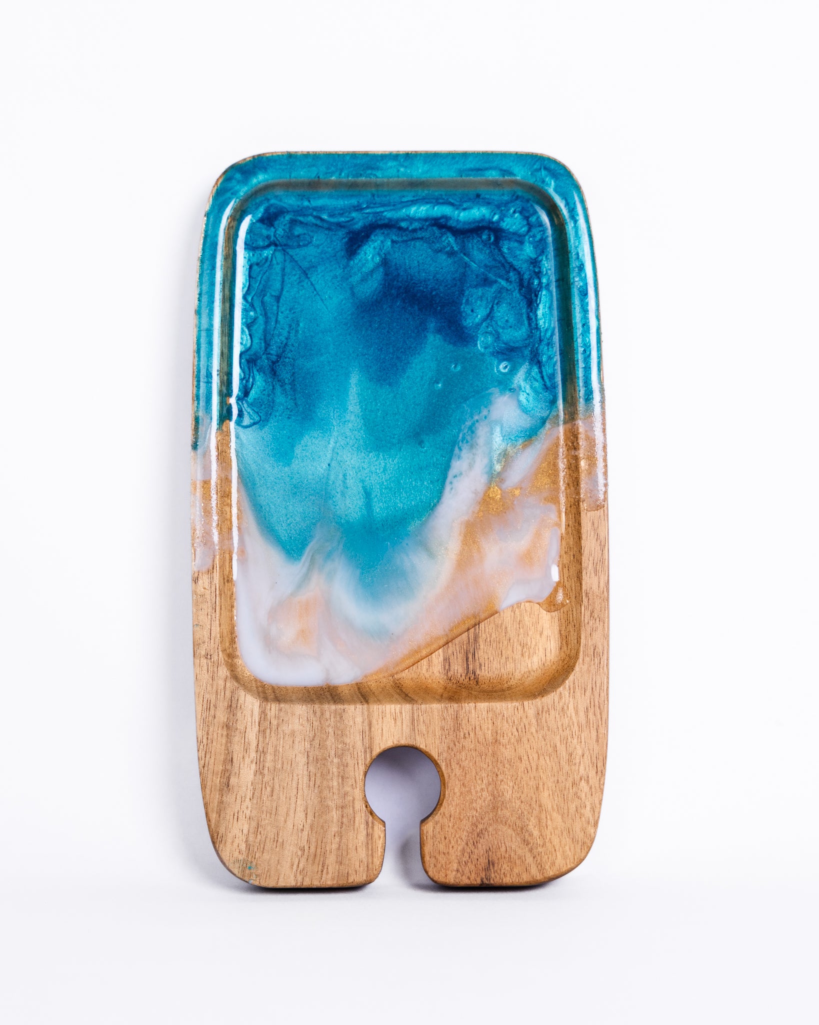 Personalised ocean-themed small grazing board and wine glass holder - Grazing board - VJ Designs