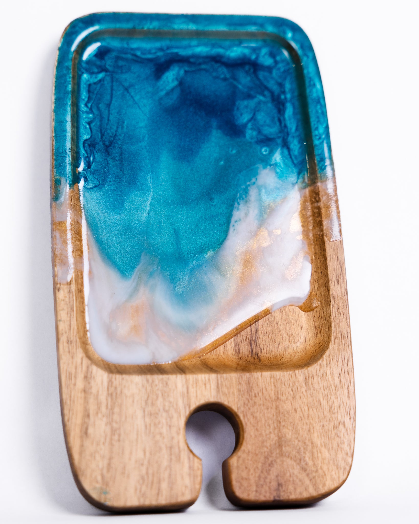 Personalised ocean-themed small grazing board and wine glass holder - Grazing board - VJ Designs