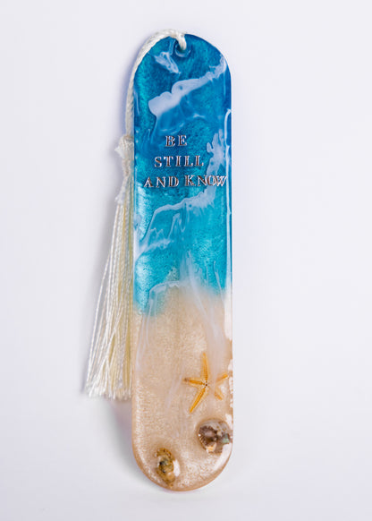 Ocean-Inspired Resin Bookmarks – Handmade Beach Gift - bookmark - VJ Designs