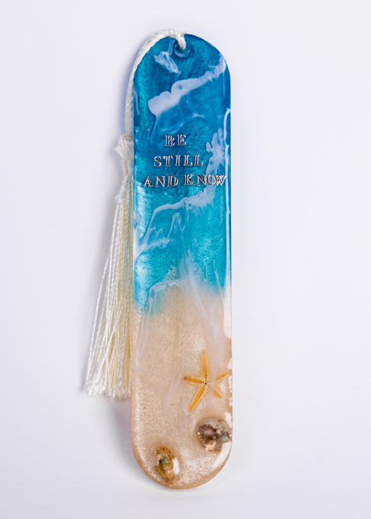 Ocean-Inspired Resin Bookmarks – Handmade Beach Gift - bookmark - VJ Designs