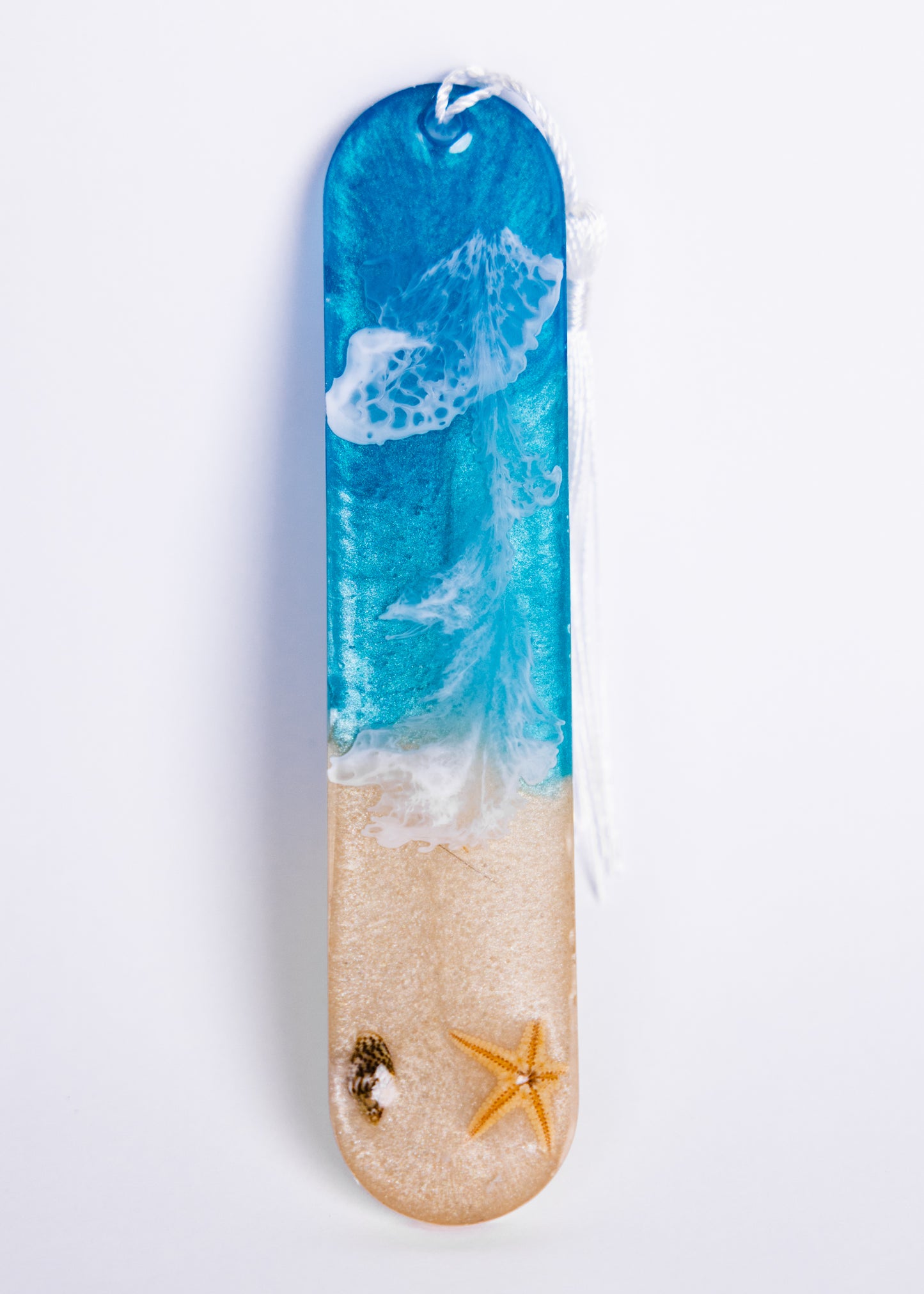 Ocean-Inspired Resin Bookmarks – Handmade Beach Gift - bookmark - VJ Designs