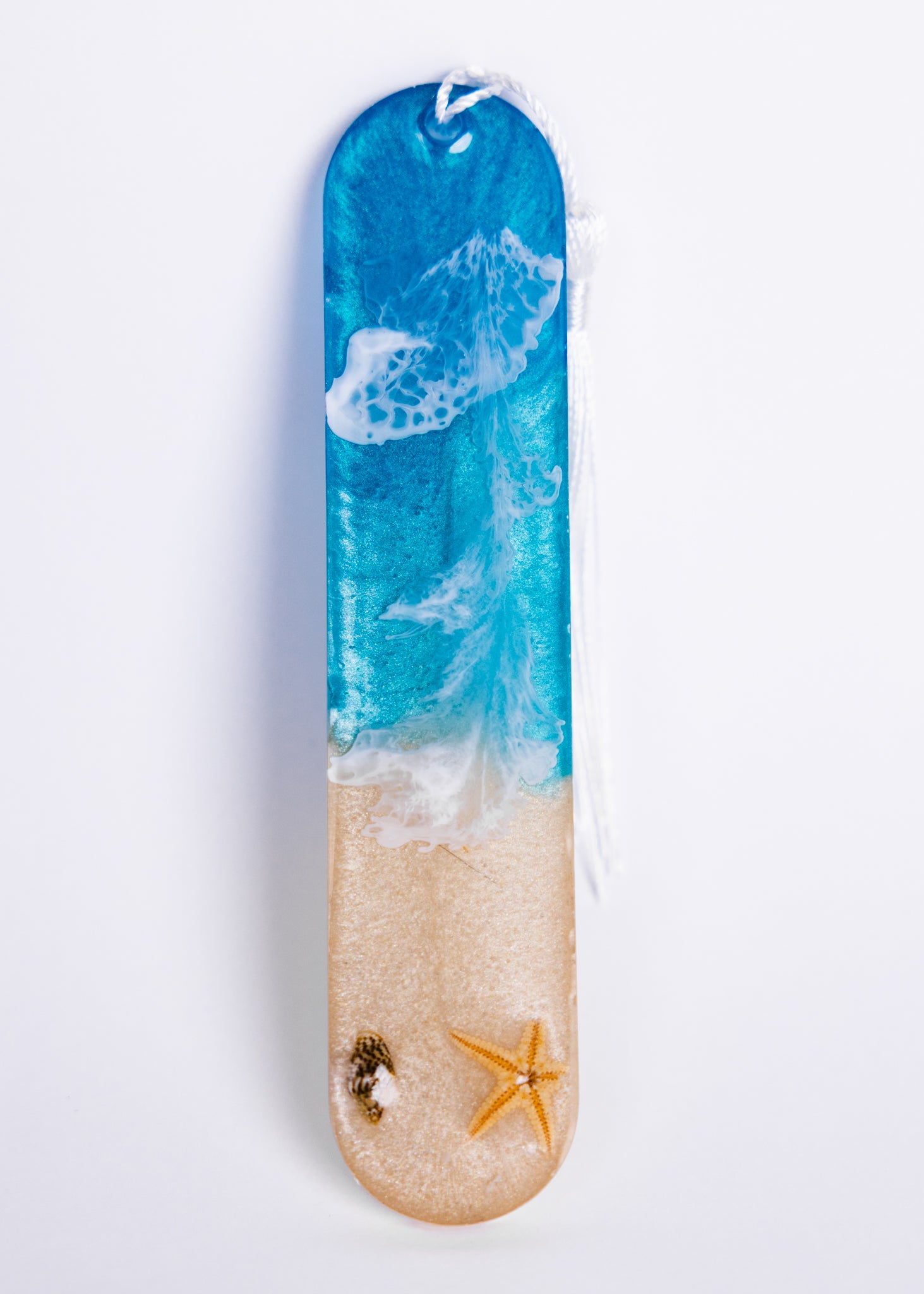 Ocean-Inspired Resin Bookmarks – Handmade Beach Gift - bookmark - VJ Designs
