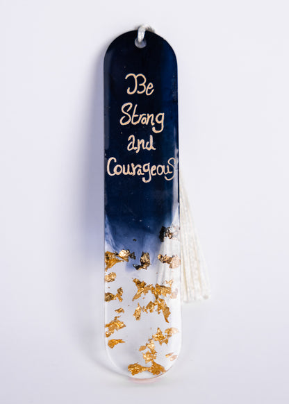 Black and Gold Flake Resin Bookmark – Personalised handmade Gift - bookmark - VJ Designs
