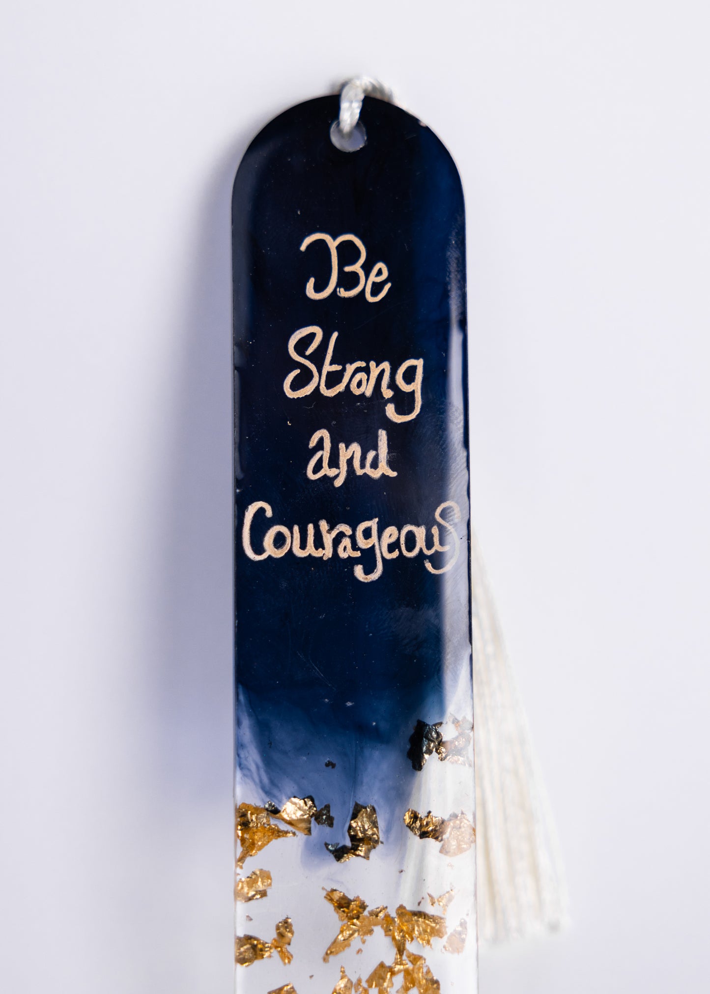 Black and Gold Flake Resin Bookmark – Personalised handmade Gift - bookmark - VJ Designs