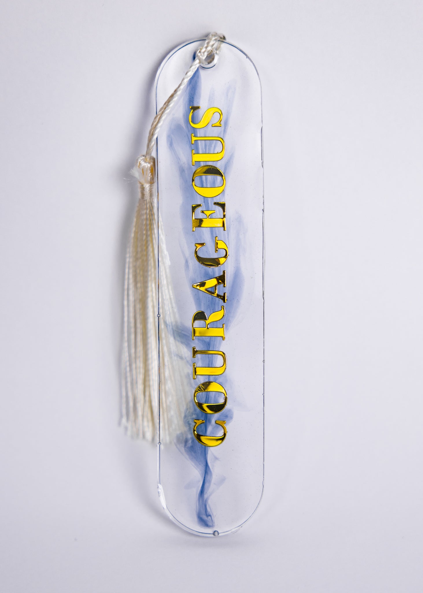 Personalised handmade Clear and gold bookmark - bookmark - VJ Designs