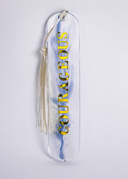 Personalised handmade Clear and gold bookmark - bookmark - VJ Designs
