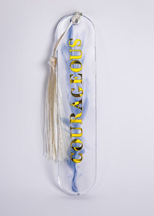 Personalised handmade Clear and gold bookmark - bookmark - VJ Designs