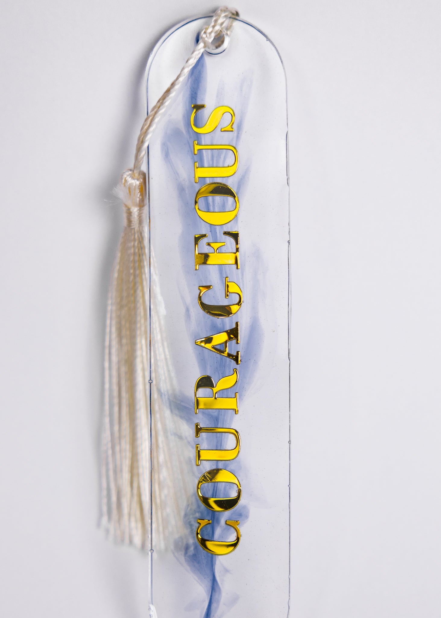 Personalised handmade Clear and gold bookmark - bookmark - VJ Designs