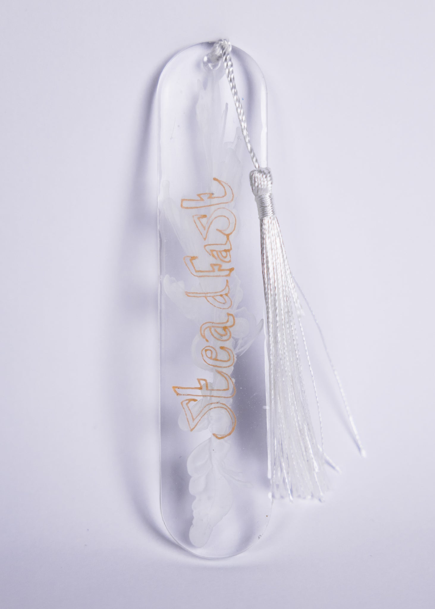 Personalised handmade Clear and gold bookmark - bookmark - VJ Designs