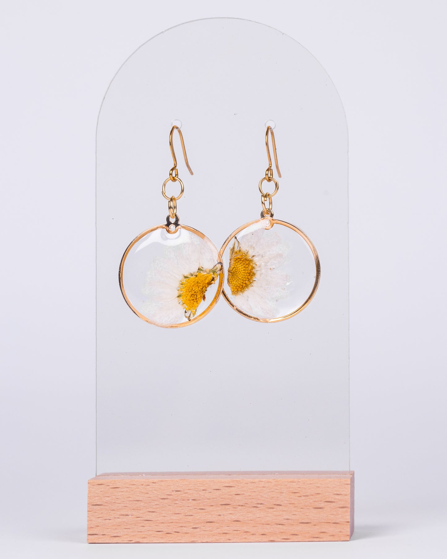 Handmade Gold-Plated Daisy Jewellery Set – Necklace & Earrings - Necklace - VJ Designs