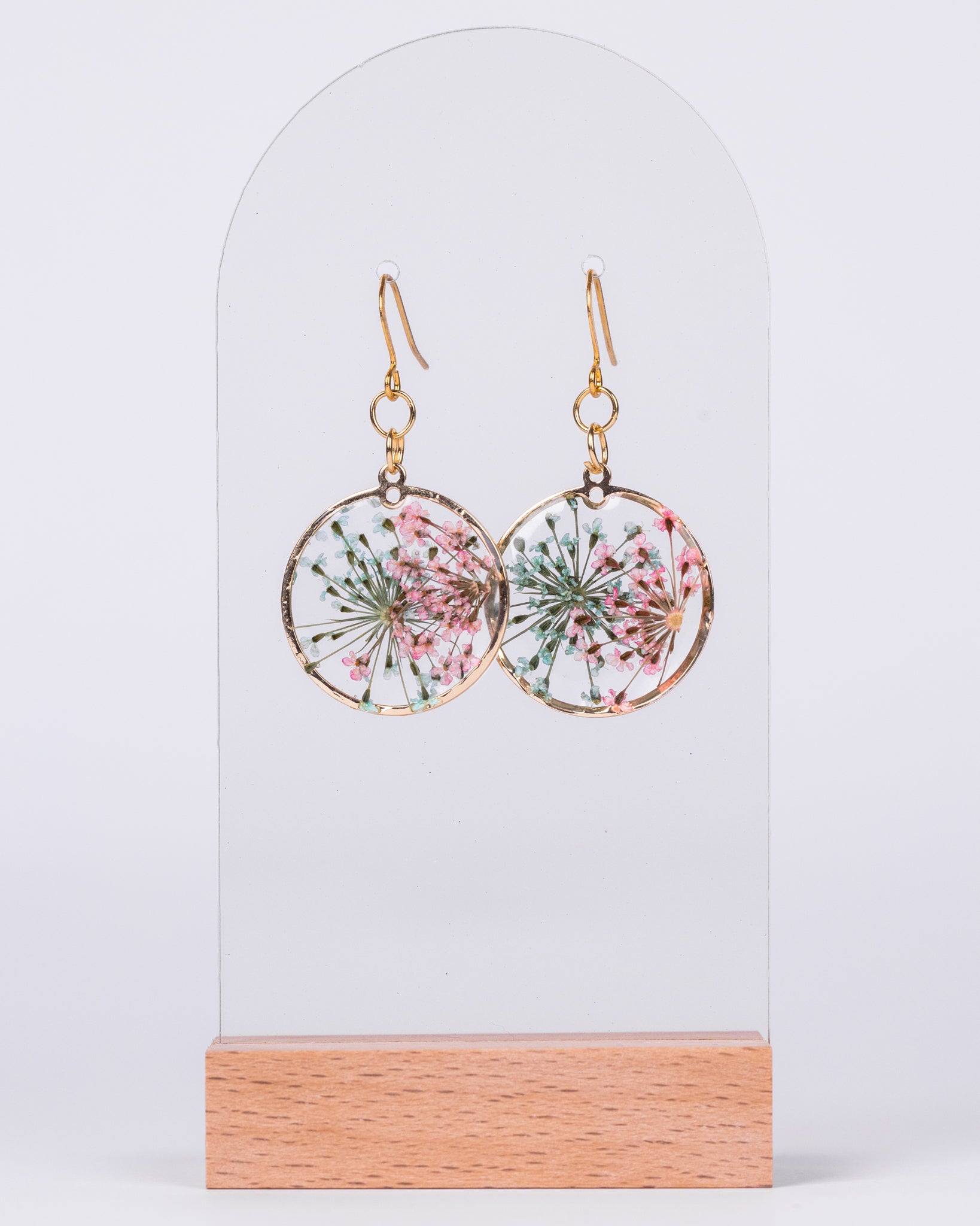 Handmade gold-plated floral earrings - VJ Designs
