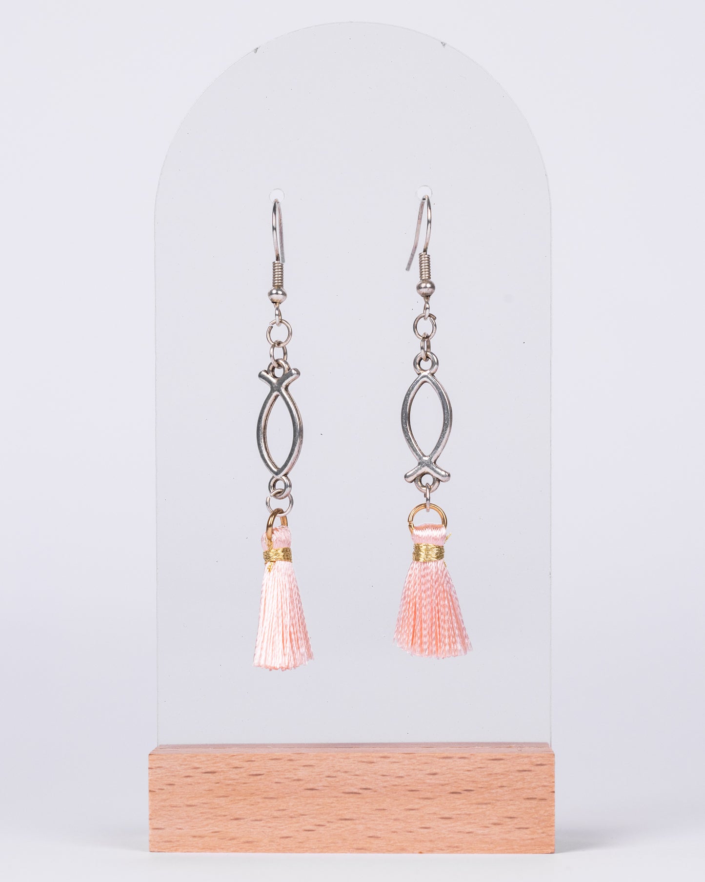 Handmade gold-plated Christian fish earrings - Earrings - VJ Designs