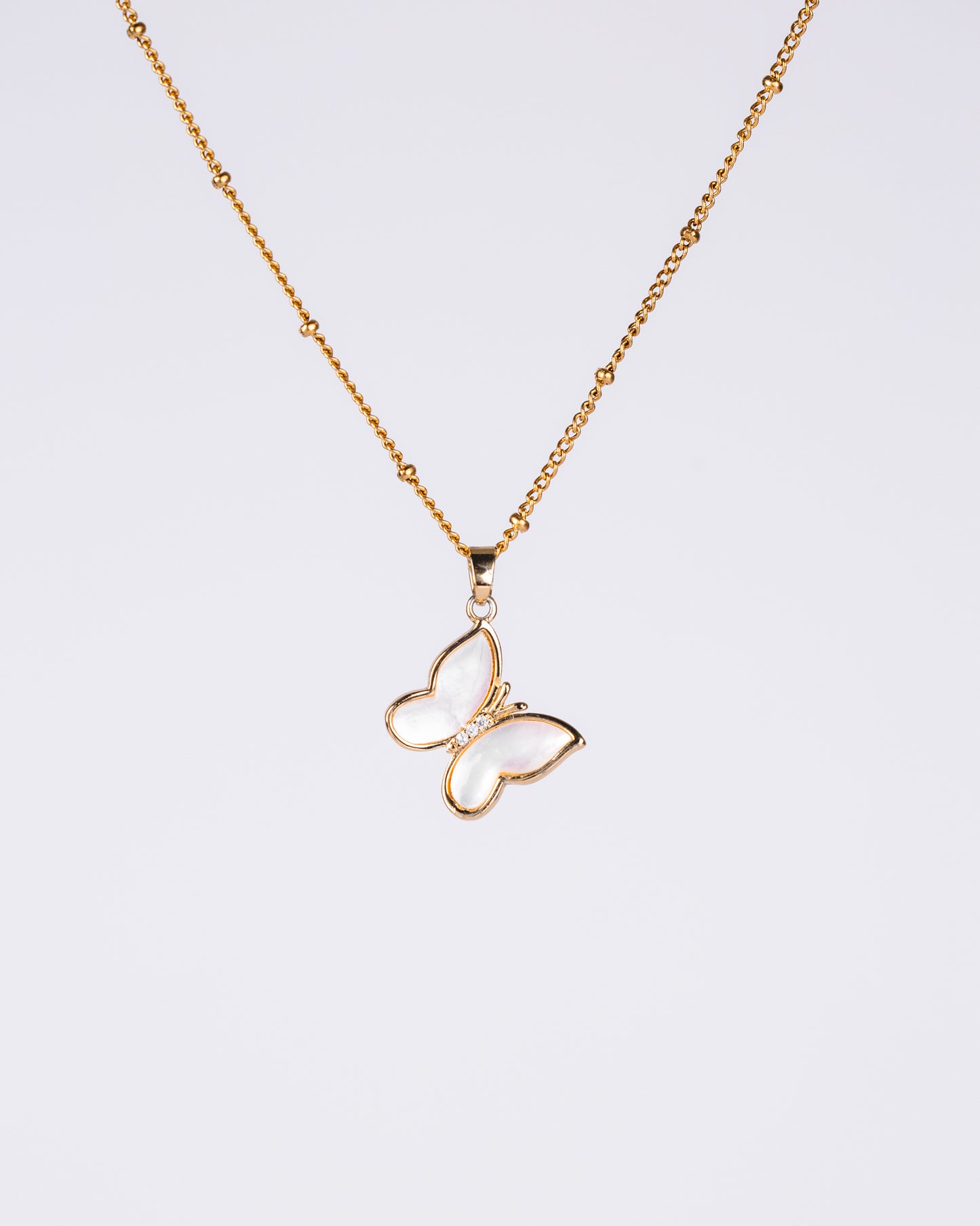 Personalised gold-plated butterfly necklace - Necklace - VJ Designs