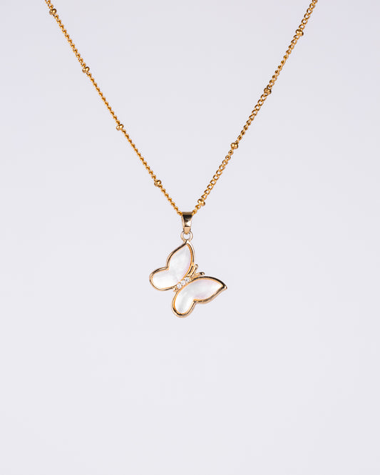 Personalised gold-plated butterfly necklace - Necklace - VJ Designs