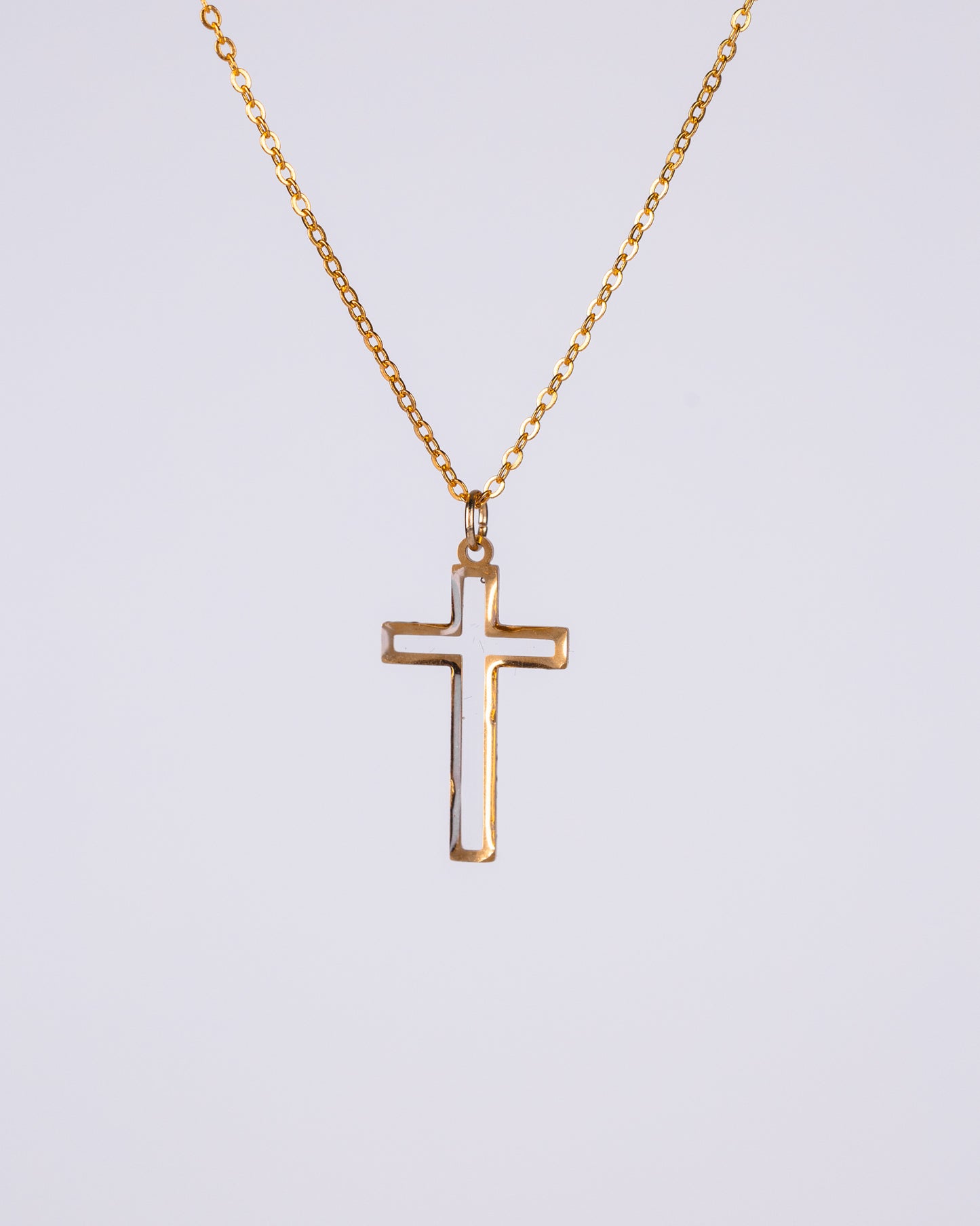 Gold-plated clear cross necklace - Jewellery set - VJ Designs