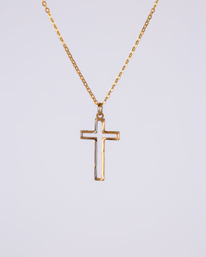Gold-plated clear cross necklace - Jewellery set - VJ Designs