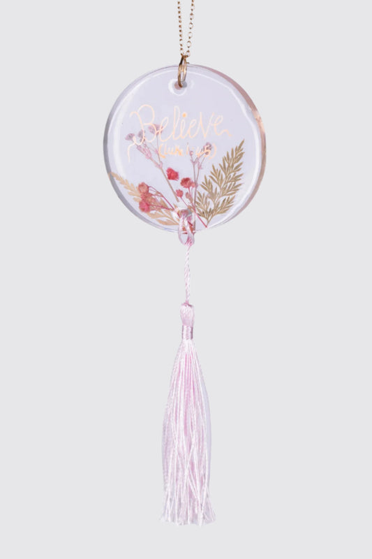 Personalised genuine dried flowers car ornaments - car pendants - VJ Designs