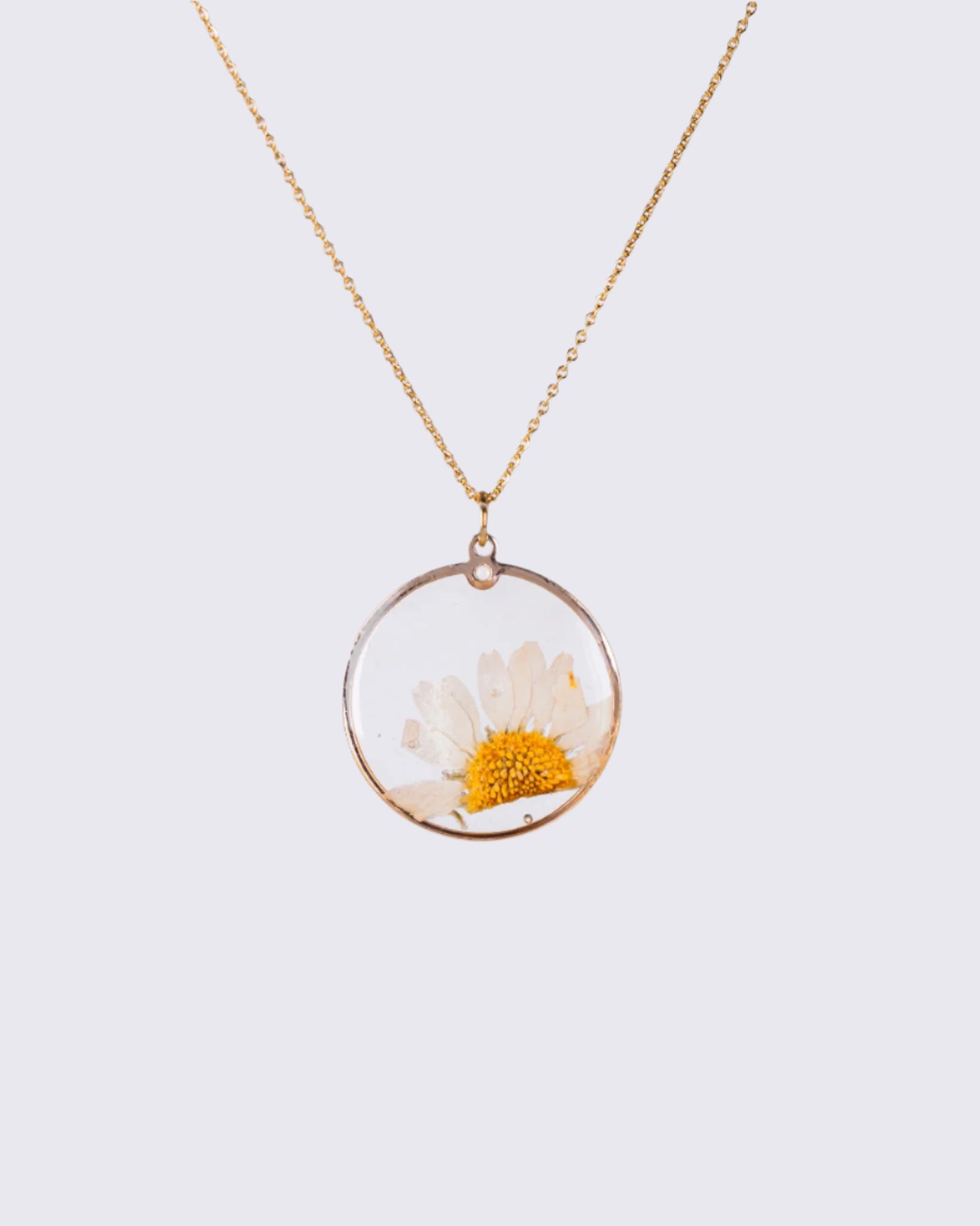 Handmade Gold-Plated Daisy Jewellery Set – Necklace & Earrings - Necklace - VJ Designs