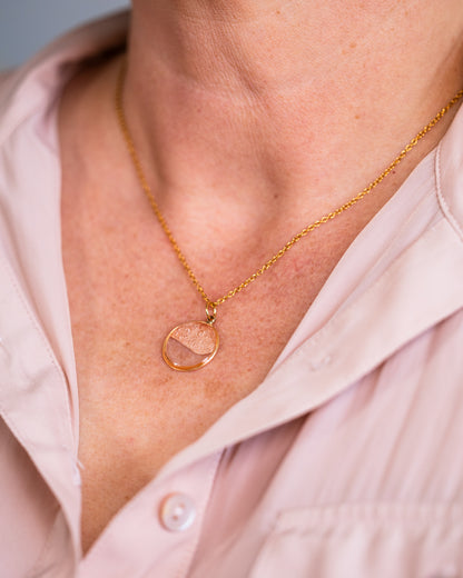 Personalised gold-plated beige and clear necklace - Necklace - VJ Designs