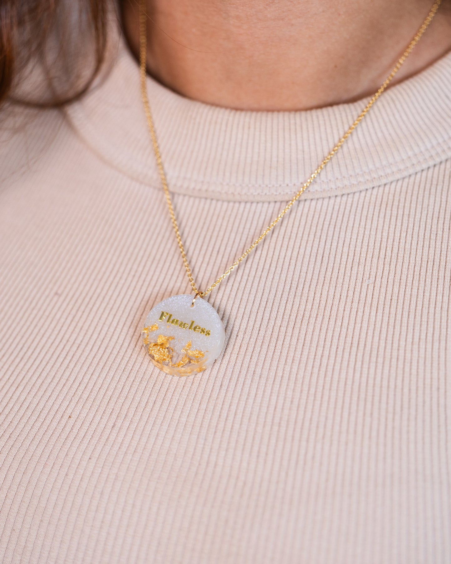 Personalised hand-made gold plated necklace - VJ Designs