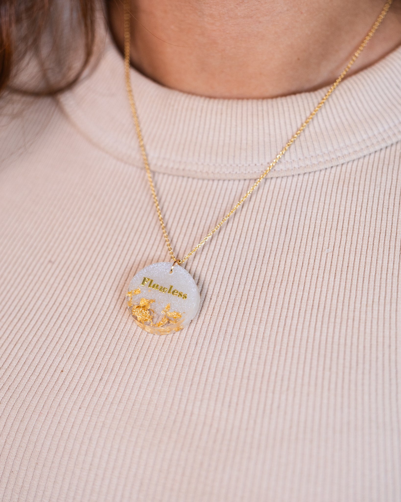 Personalised hand-made gold plated necklace - VJ Designs