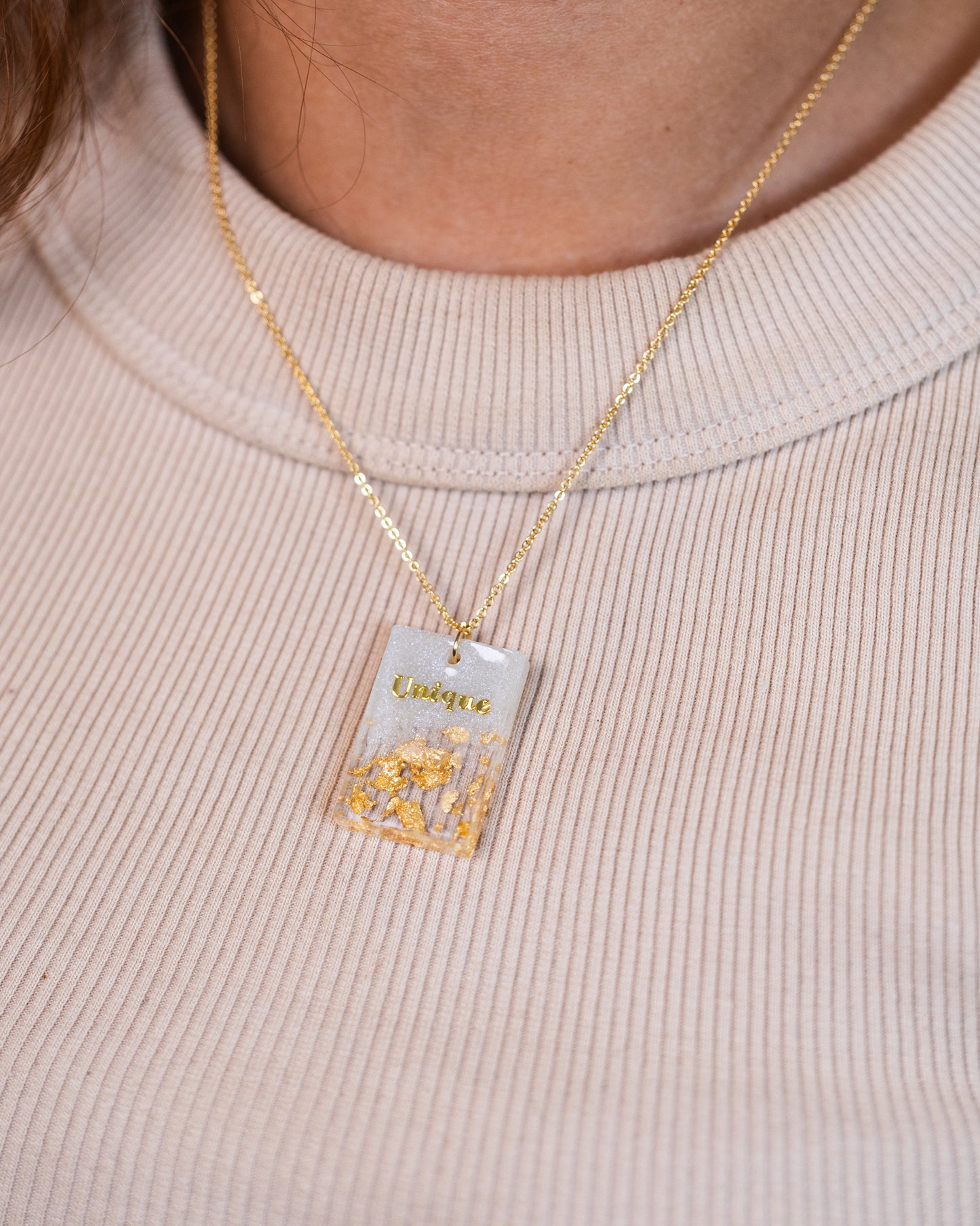 Personalised hand-made gold plated necklace - VJ Designs