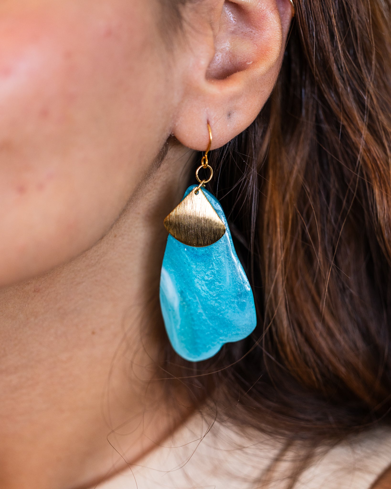 Ocean Themed Handmade Resin Earrings – Unique Artisan Jewellery Australia - Earrings - VJ Designs