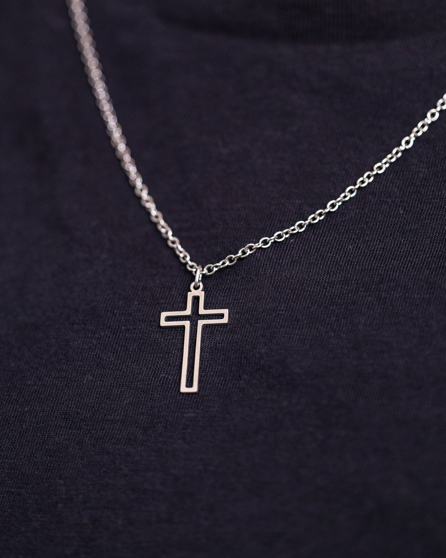 Stainless steal cross necklace for men - Jewellery set - VJ Designs