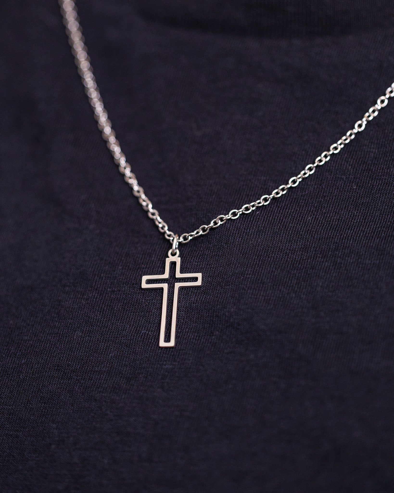 Stainless steal cross necklace for men - Jewellery set - VJ Designs