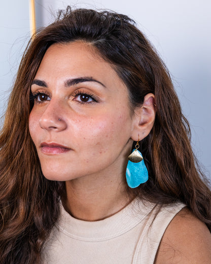 Ocean Themed Handmade Resin Earrings – Unique Artisan Jewellery Australia - Earrings - VJ Designs