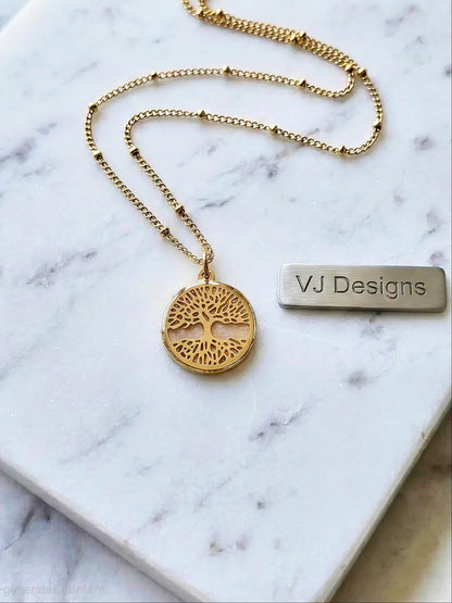 Choose Life Necklace — Gold | Caramel Resin - Necklace - VJ Designs