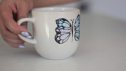 Personalised hand-painted butterfly mug