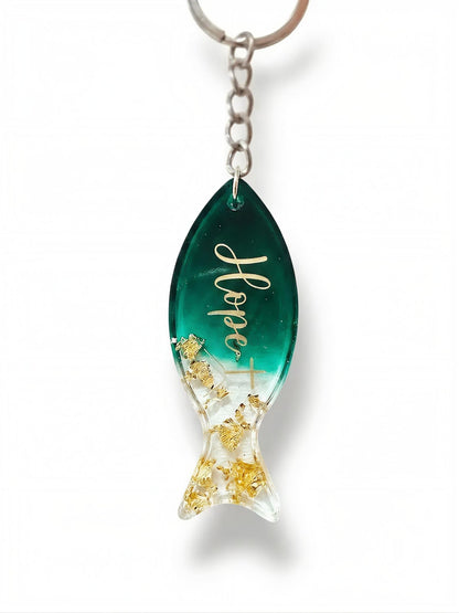 Personalised handmade Christian fish keychains - VJ Designs