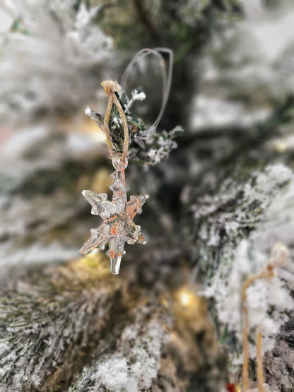 Handmade Resin Snowflake Christmas Ornament - VJ Designs