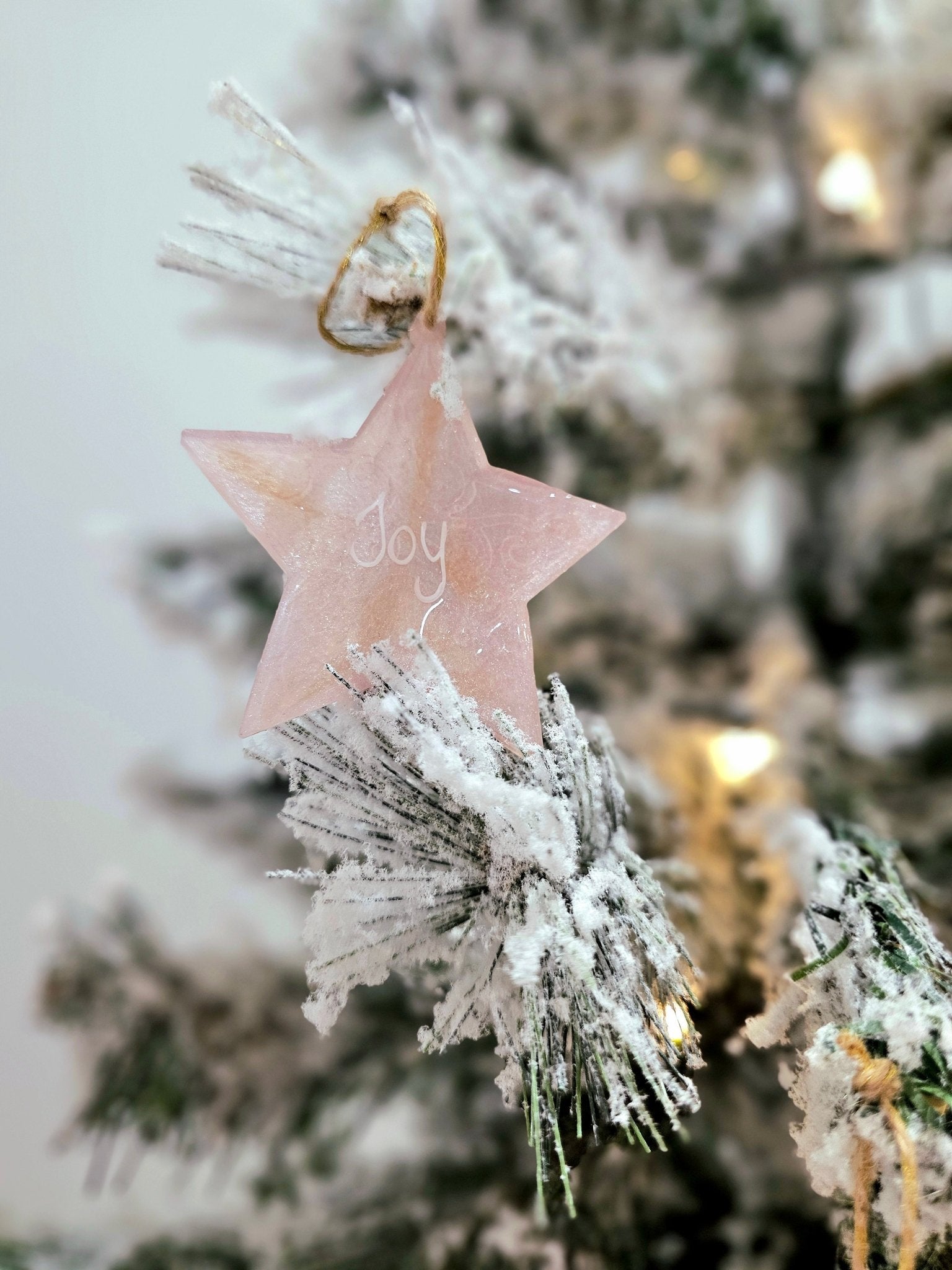 Personalised handcrafted star Christmas ornaments - VJ Designs