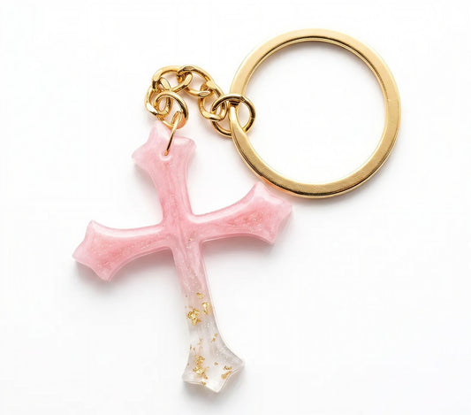 Personalised handmade cross keychains - unisex - keychain - VJ Designs